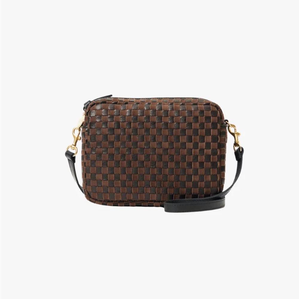 Clare V brown suede check midi sac VERY RARE